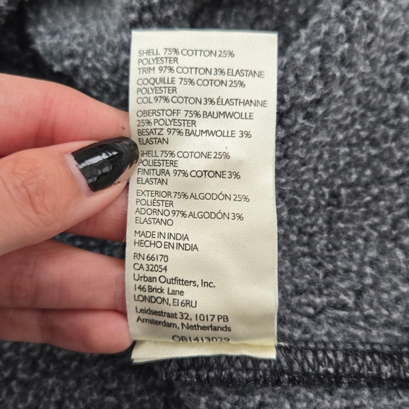 Free People We The Free Zuma Hooded Sweatshirt Top. Black. Size Large. - Picture 9 of 10